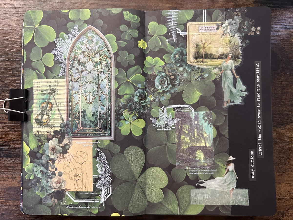 Art journal ⎢Collage vert "Cheminer"