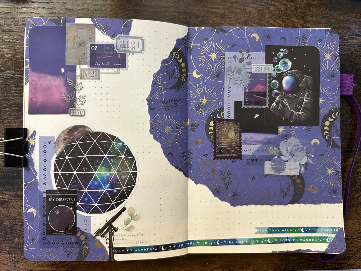 Art journal ⎢Collage violacé "Astral"